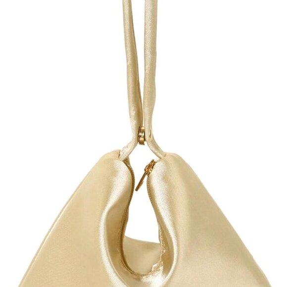 Handbags - Women's Satin Clutch Purse Small Evening Bag Wedding Party Gold